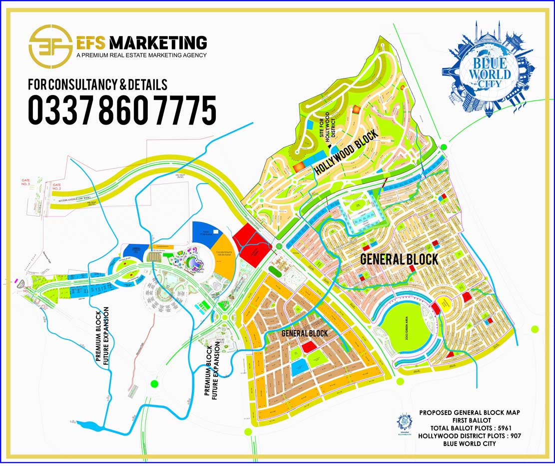 Blue world city general block Map